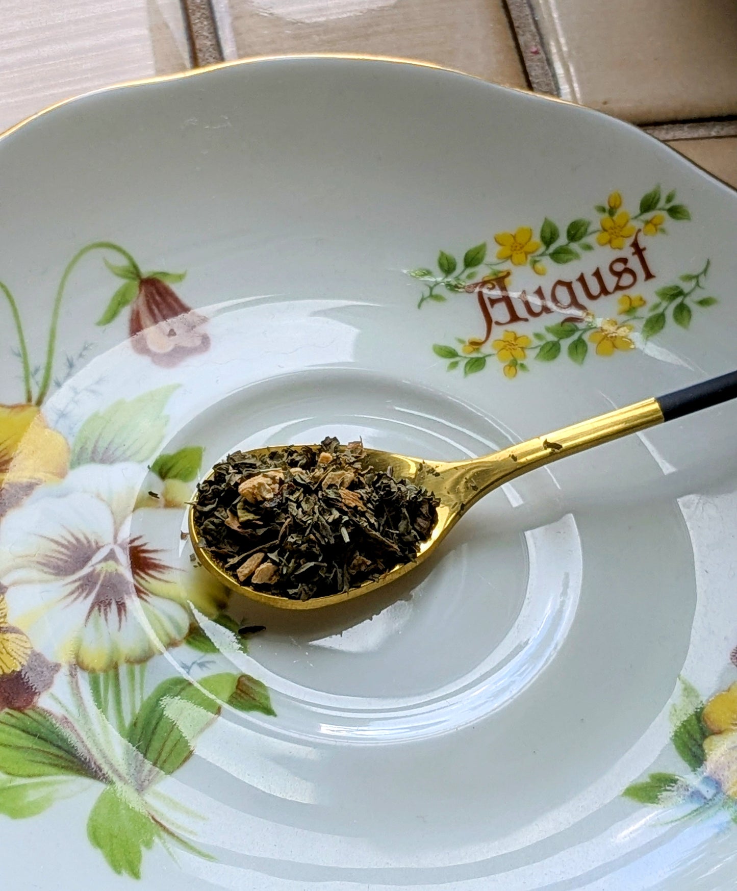 Black & Gold Twig Teaspoon